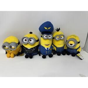 Illumination Minions The Rise of Gru 5 Pcs Set-Otto~Stuart~Bob~Kevin~Pilot Kevin